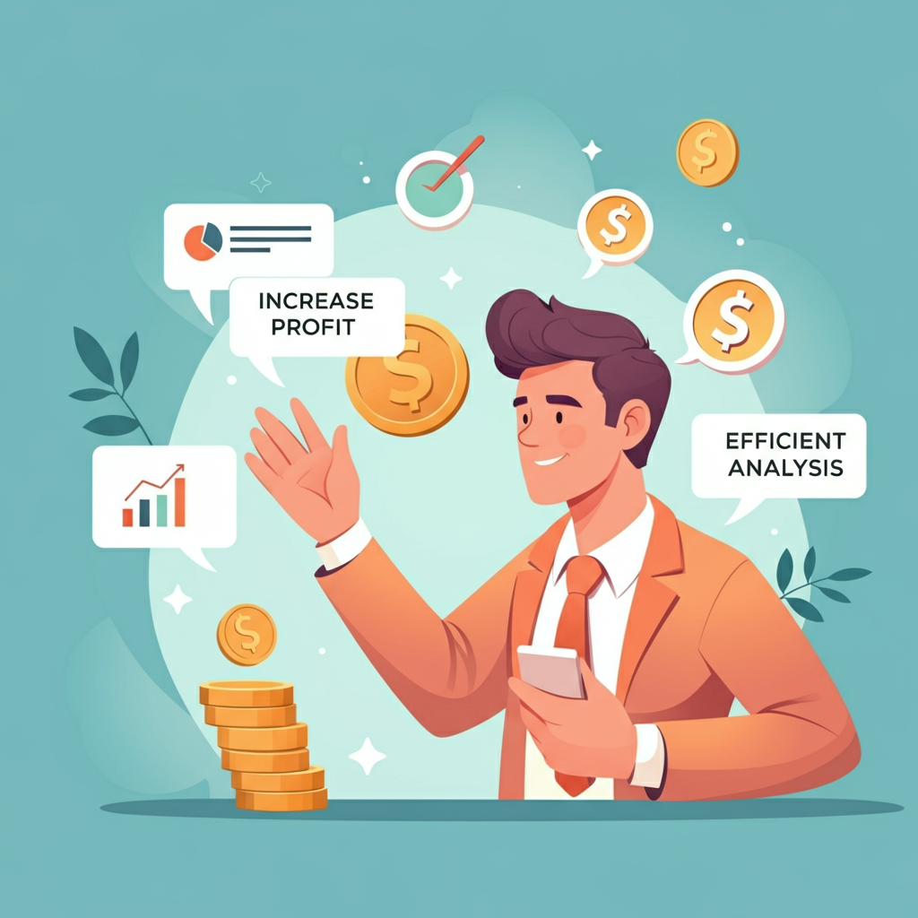 LoopX AI sales workspace showing profit growth, efficient analysis, and sales success metrics